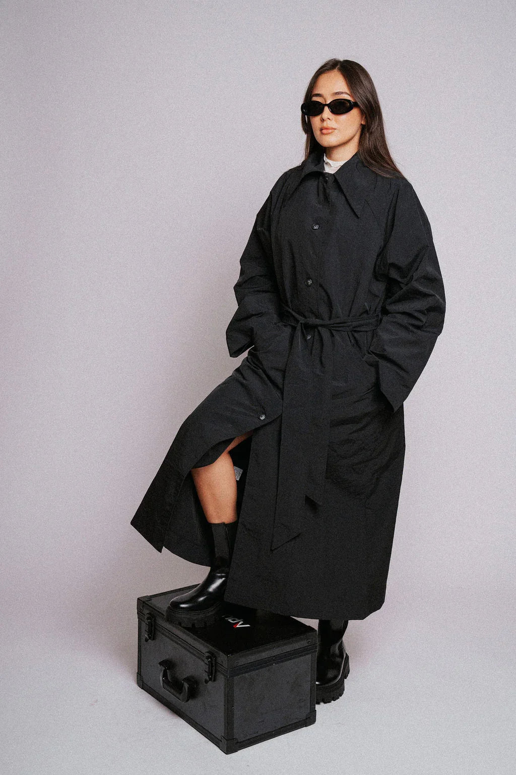 【新品未使用】【極美品】 CLORE Cross over Trench Buy SCAMP & DUDE Green Colour Block Trench Coat from Next USA