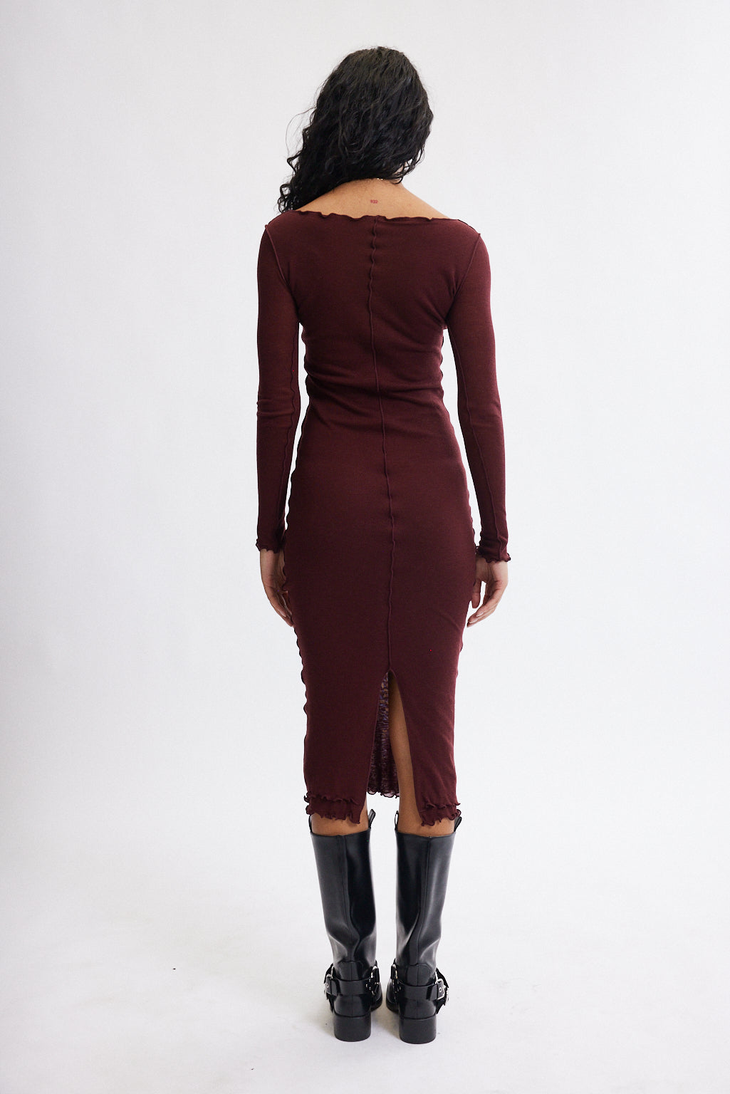 Riley Dress - Oxblood - Eliza Faulkner - back view