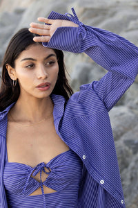 Keyhole Tank - Cobalt Pinstripe