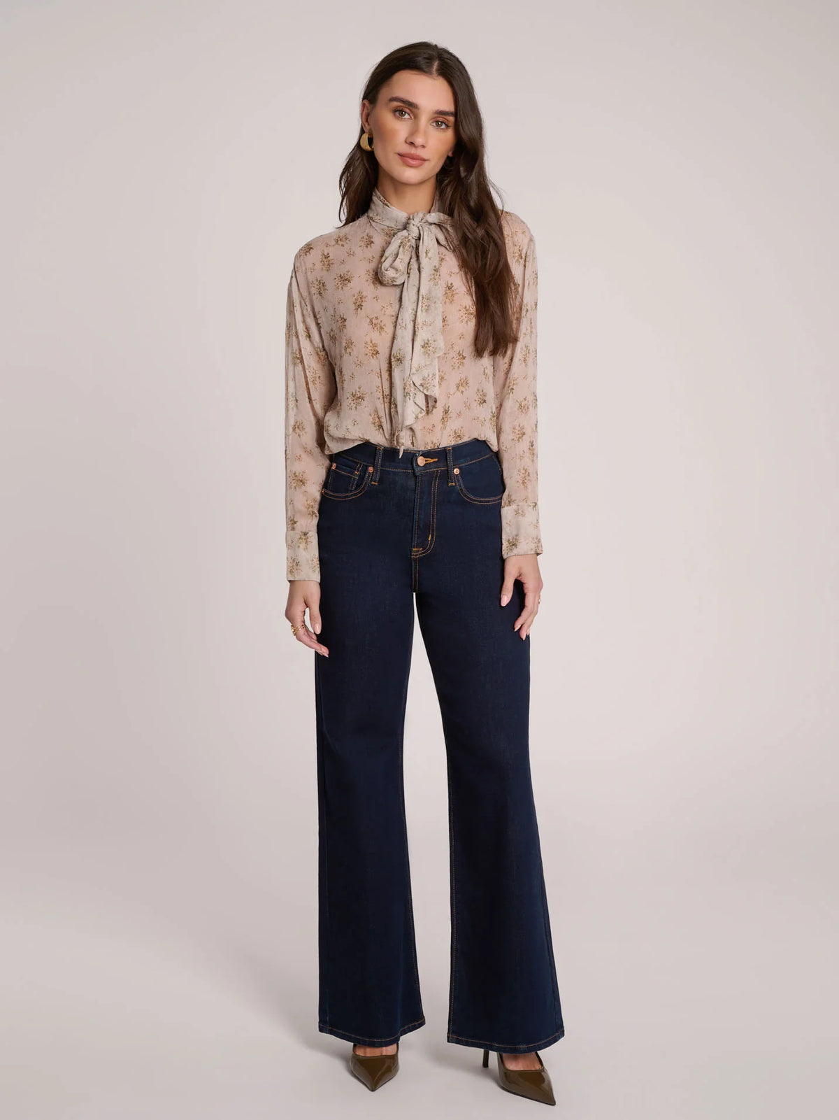 Lily Wide Leg - Blue Butterfly