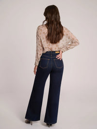 Lily Wide Leg - Blue Butterfly