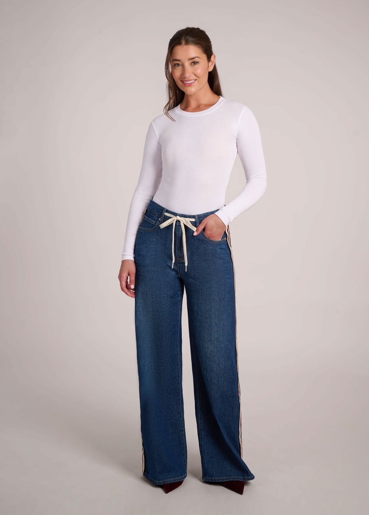 Lily Wide Leg - High Rise - Carina - Yoga Jeans - back view