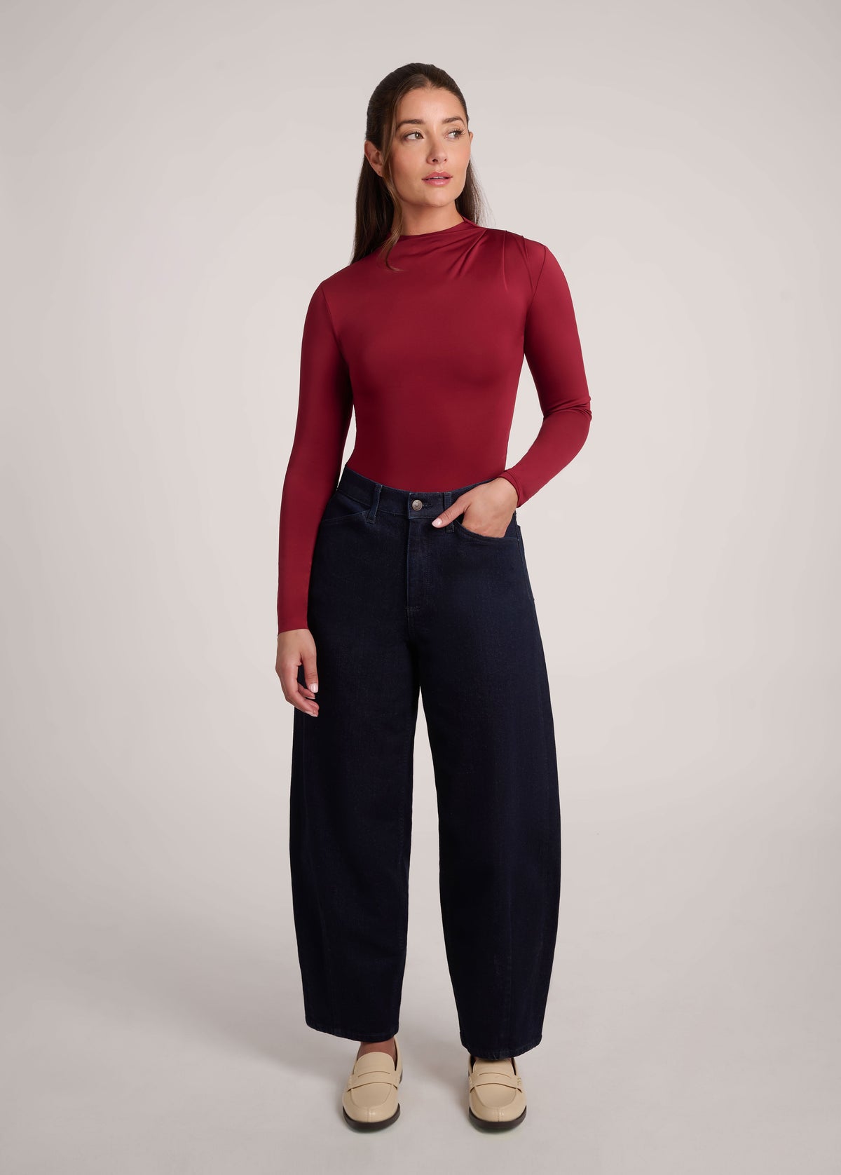 Malia Barrel Jeans - Mahina - Yoga Jeans - back view