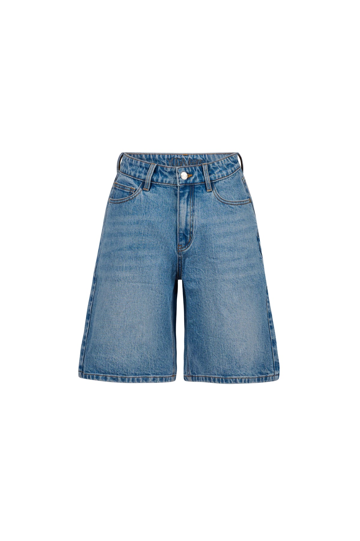 Boyfriend Jorts - Stellar - Yoga Jeans - close-up view