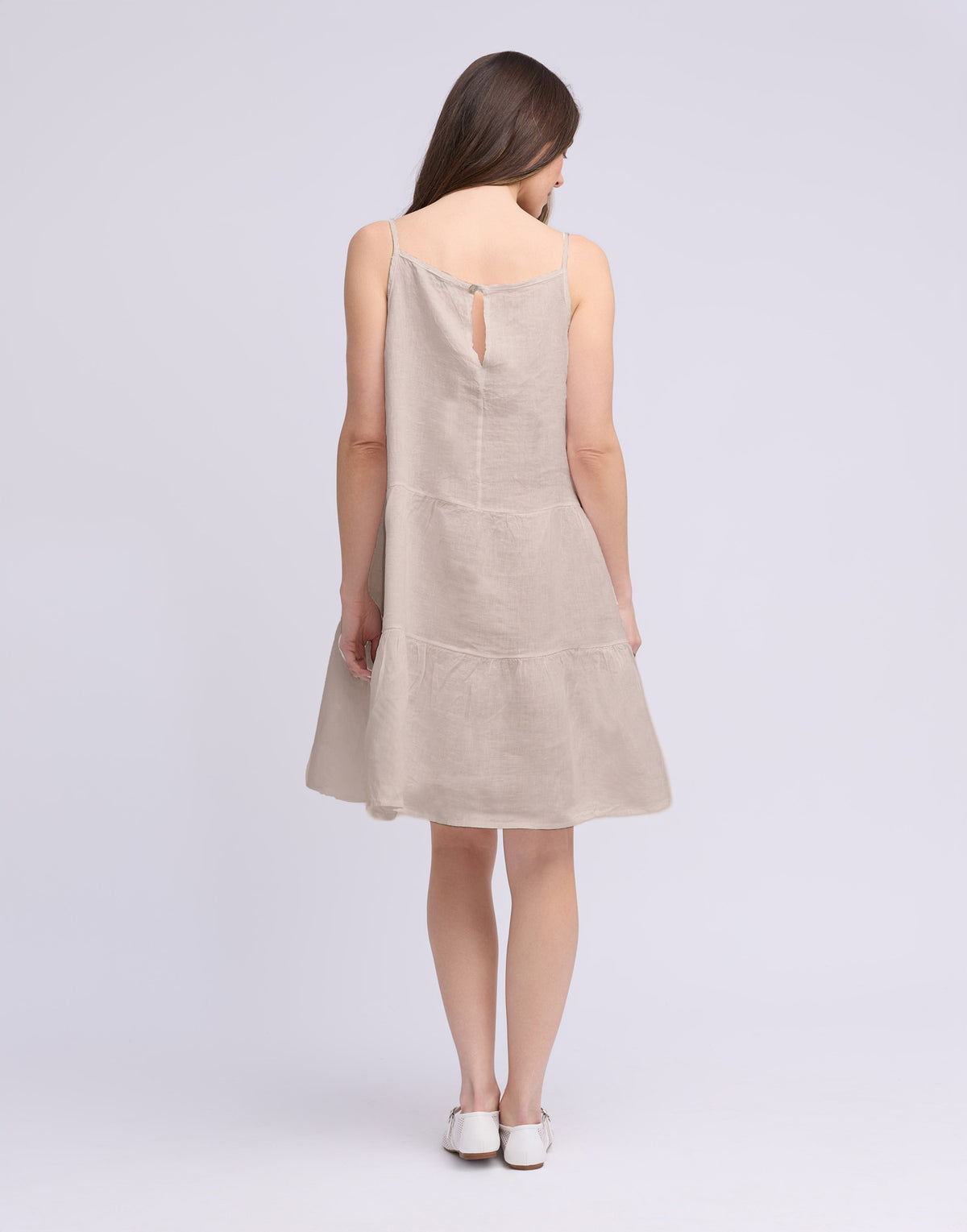 Isabella Dress - Beige - Yoga Jeans - side view