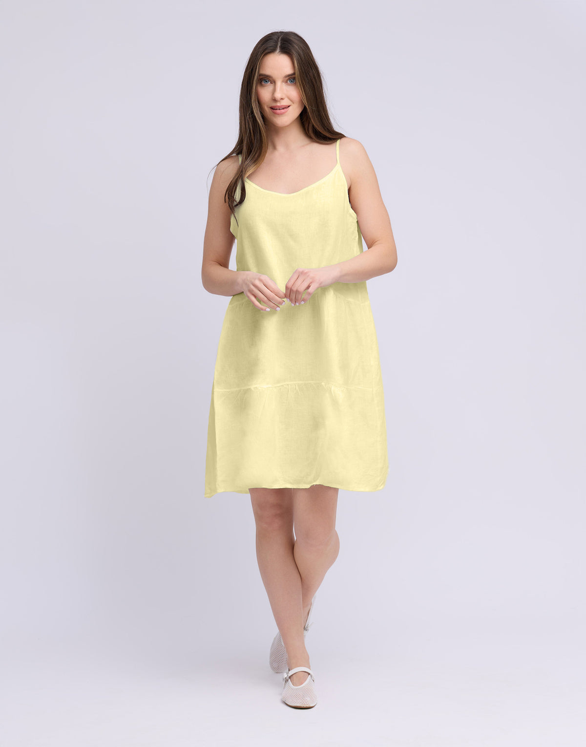 Isabella Dress - Giallo - Yoga Jeans - front view