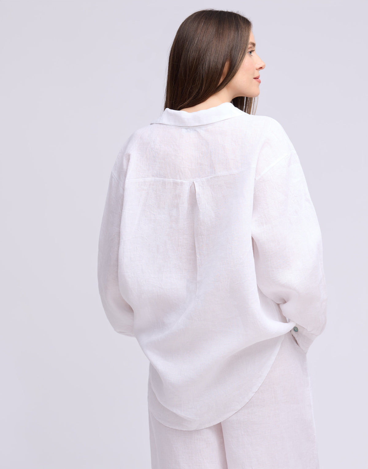 Elena Shirt - Blanco - Yoga Jeans - side view