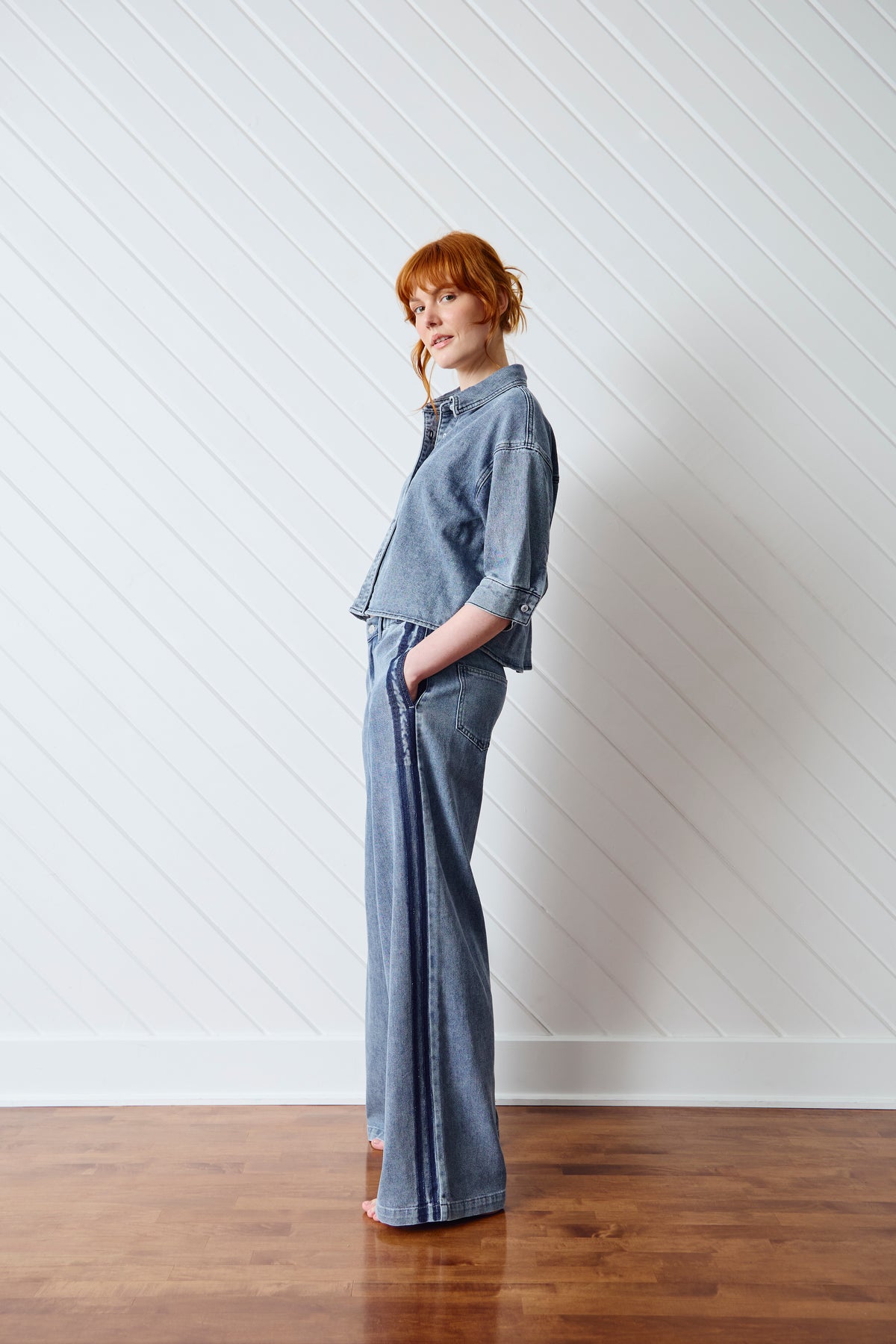 Lily Wide Leg - Classic Rise - Alpine - Yoga Jeans - front view