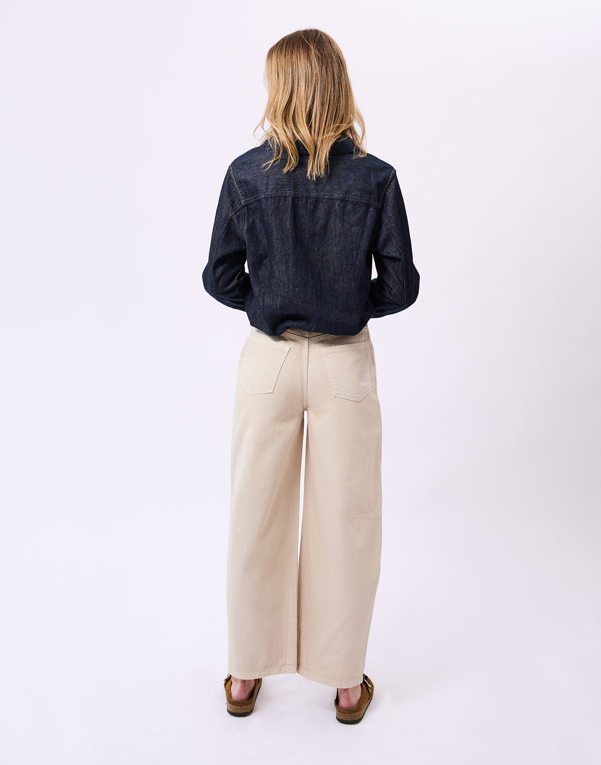 Malia Relaxed Barrel - Oatmeal - Yoga Jeans - detail view