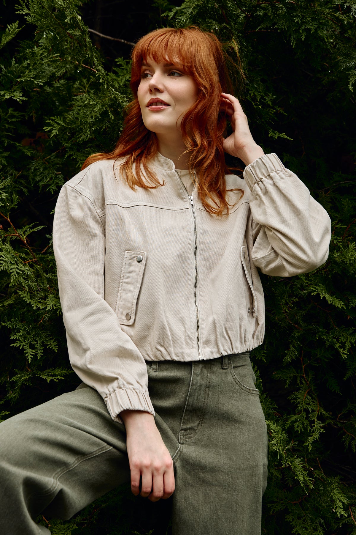 Unwind Cropped Jacket - Yoga Jeans - front view