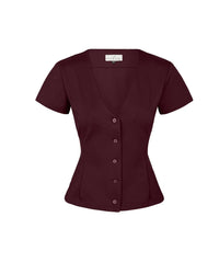 Nadine Top - Burgundy