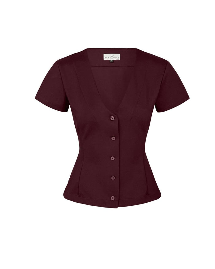 Nadine Top - Burgundy