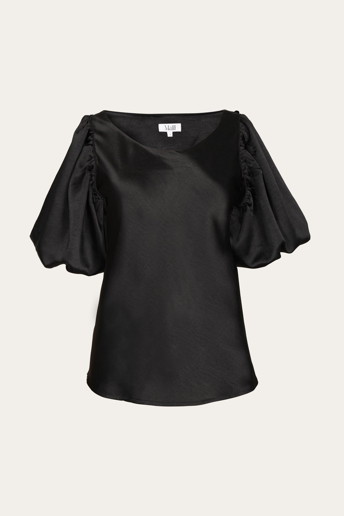 Bias Top - Detachable Puff Sleeves - Malli - front view