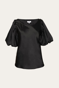 Bias Top - Detachable Puff Sleeves