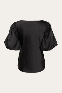 Bias Top - Detachable Puff Sleeves