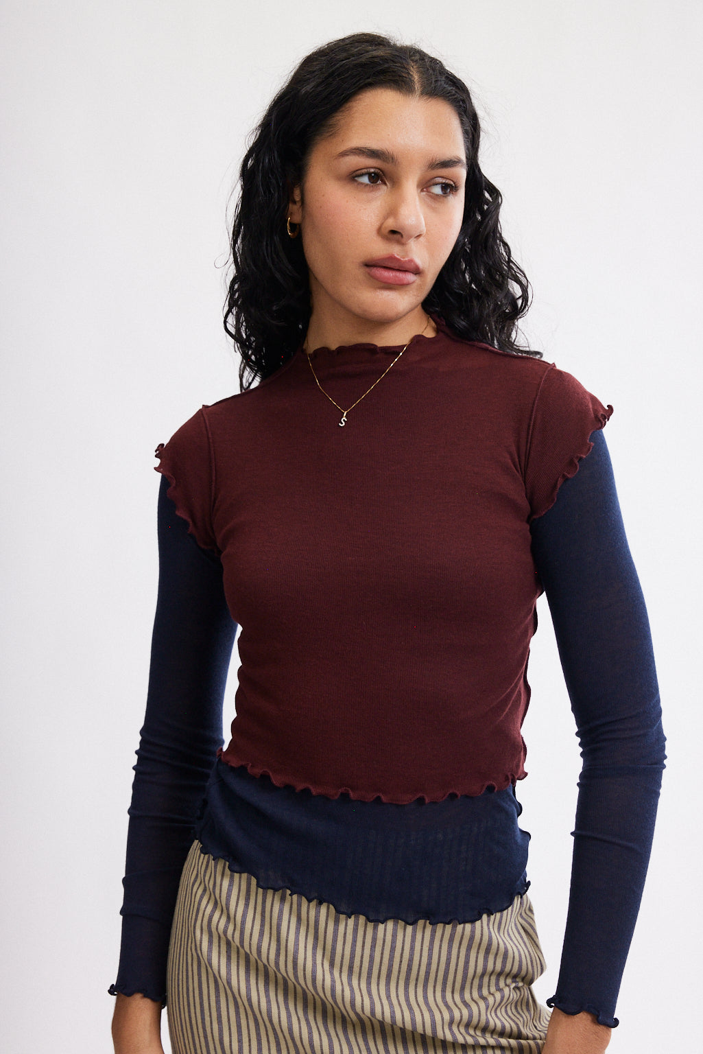Candice Top - Oxblood - Eliza Faulkner - front view