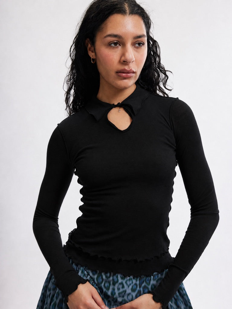 Piper Top - Black - Eliza Faulkner - back view