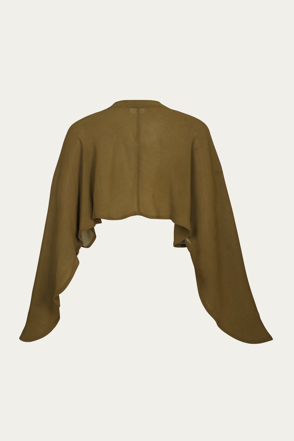 The Olive Georgette Bolero - Malli - back view