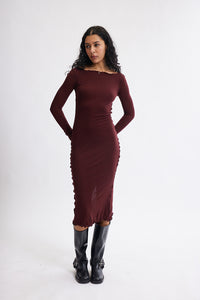 Riley Dress - Oxblood