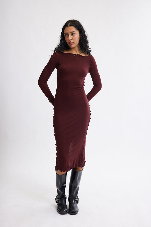 Riley Dress - Oxblood