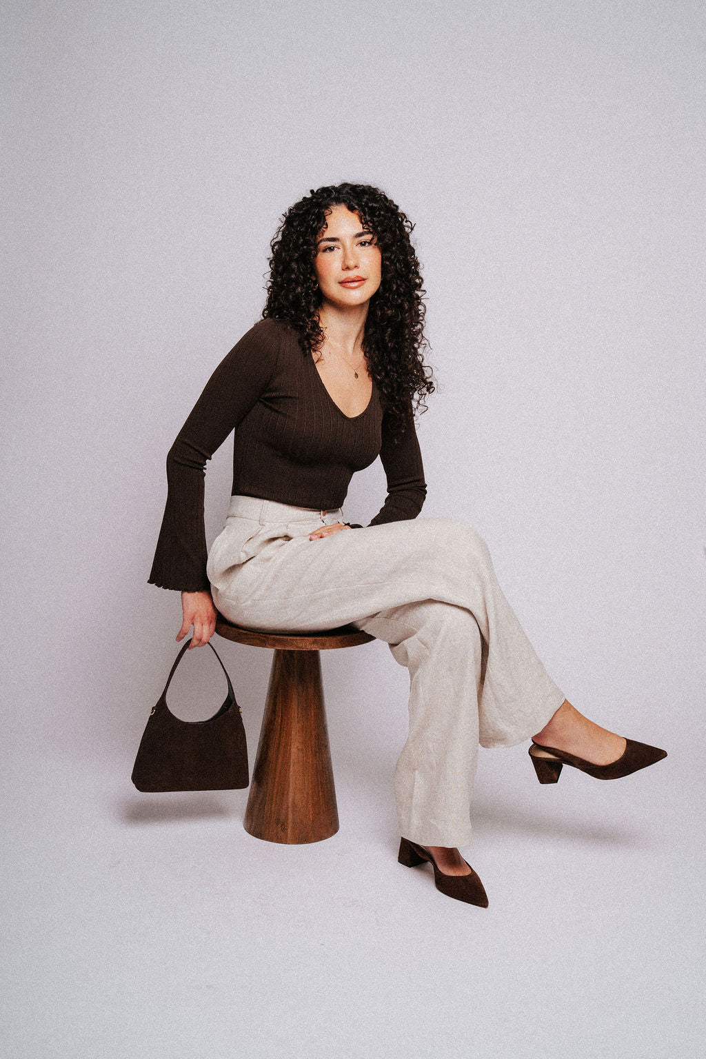 Wide Rib Bell Sleeve Top