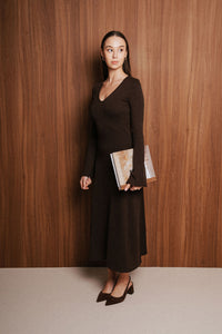Frill Sleeve Midi Dress