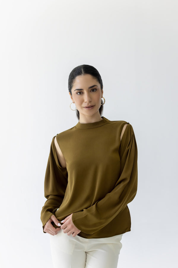 Mock Neck - Detachable Sleeves