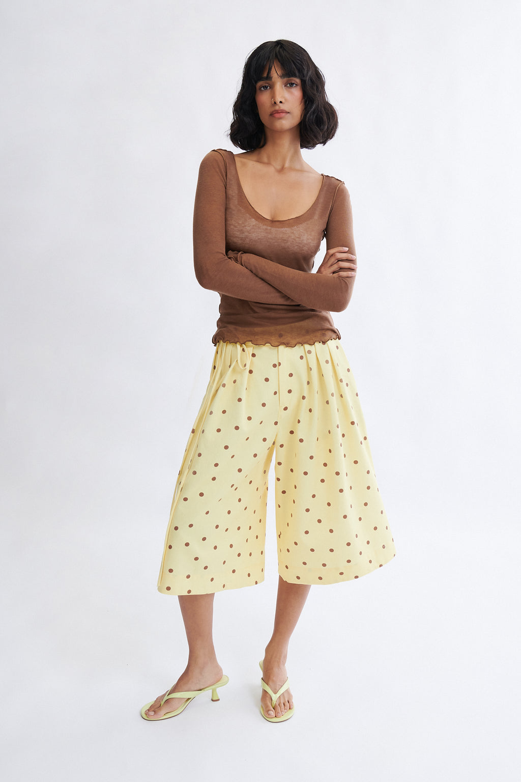 Carla Top - Brown - Eliza Faulkner - front view