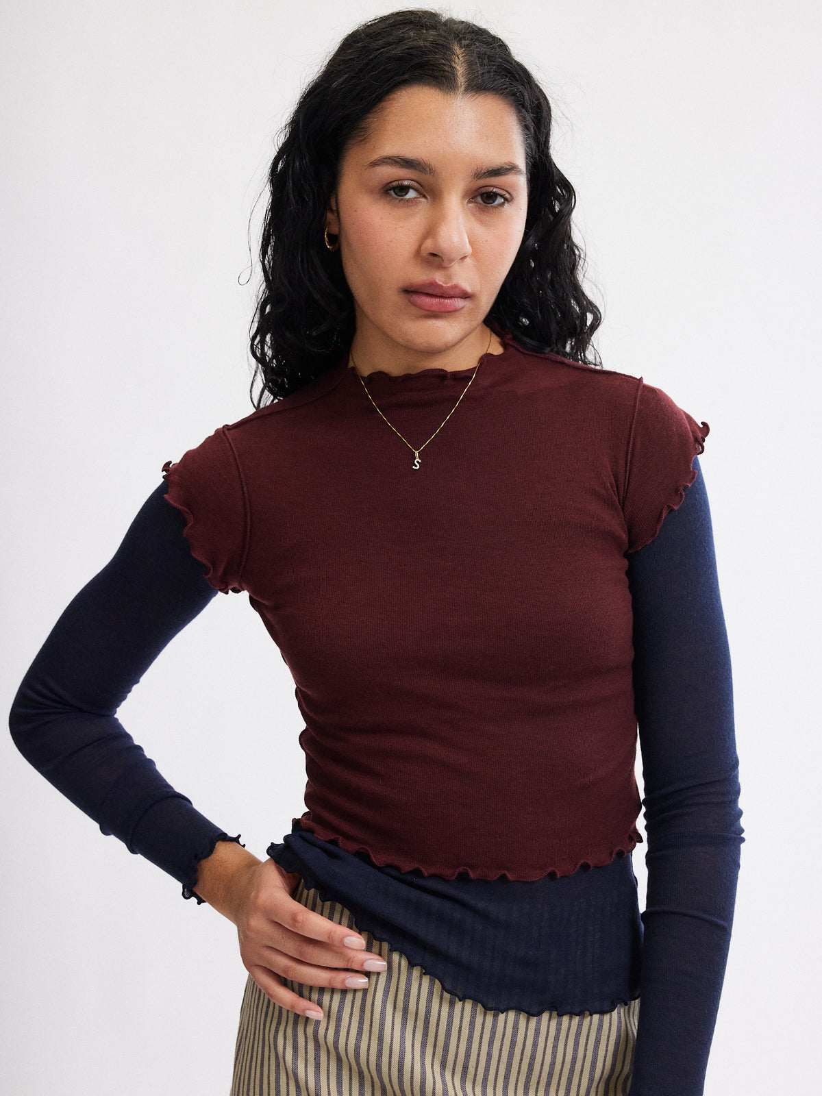 Candice Top - Oxblood - Eliza Faulkner - back view