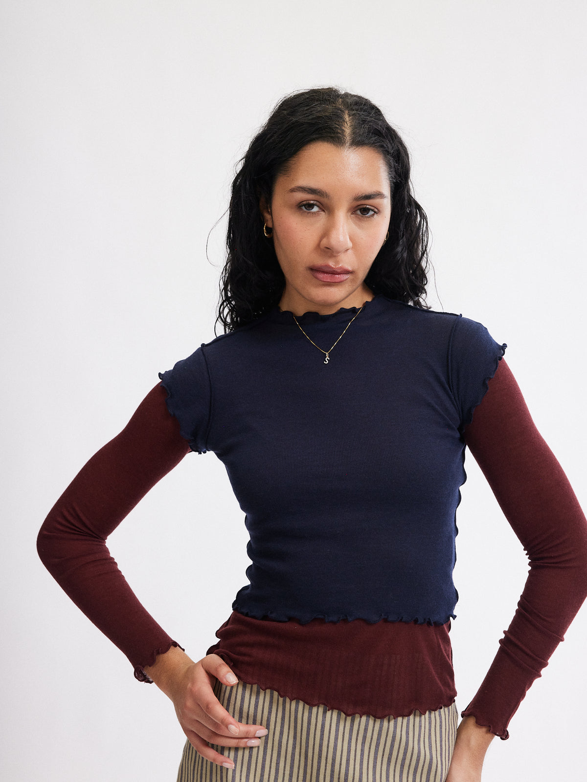 Candice Top - Navy - Eliza Faulkner - front view