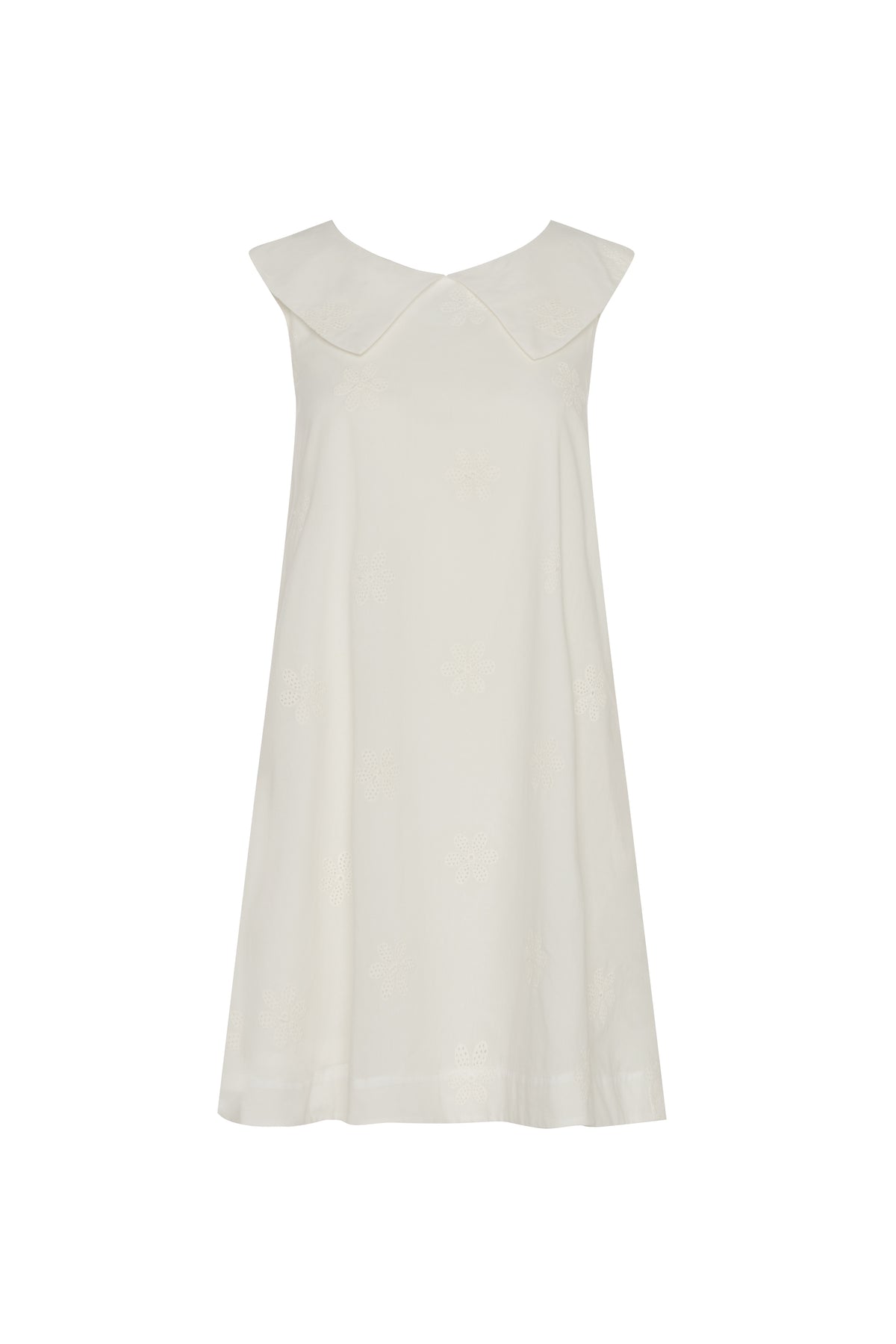 Clemence Dress - White - Marigold - front view
