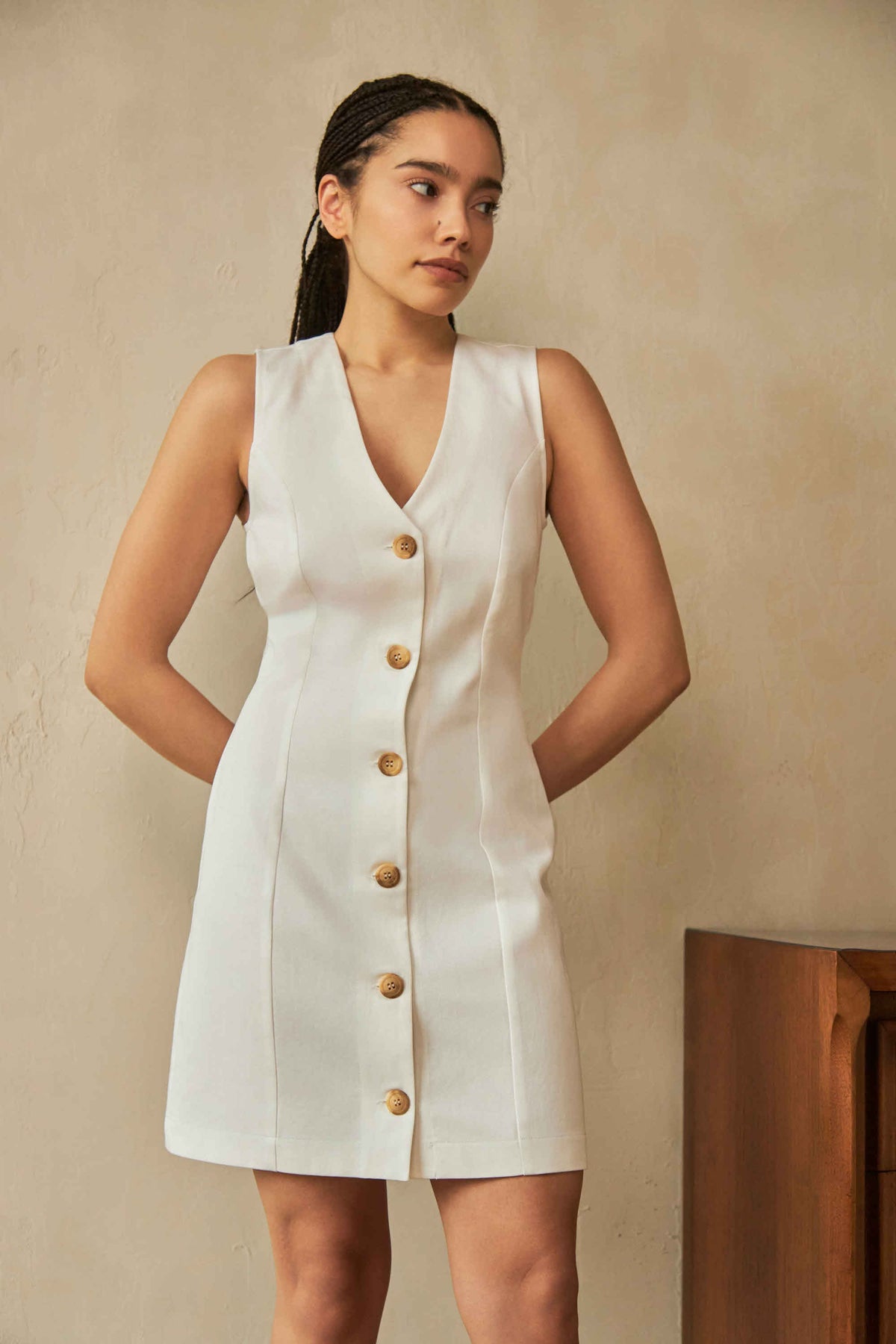 Twill Mini Dress