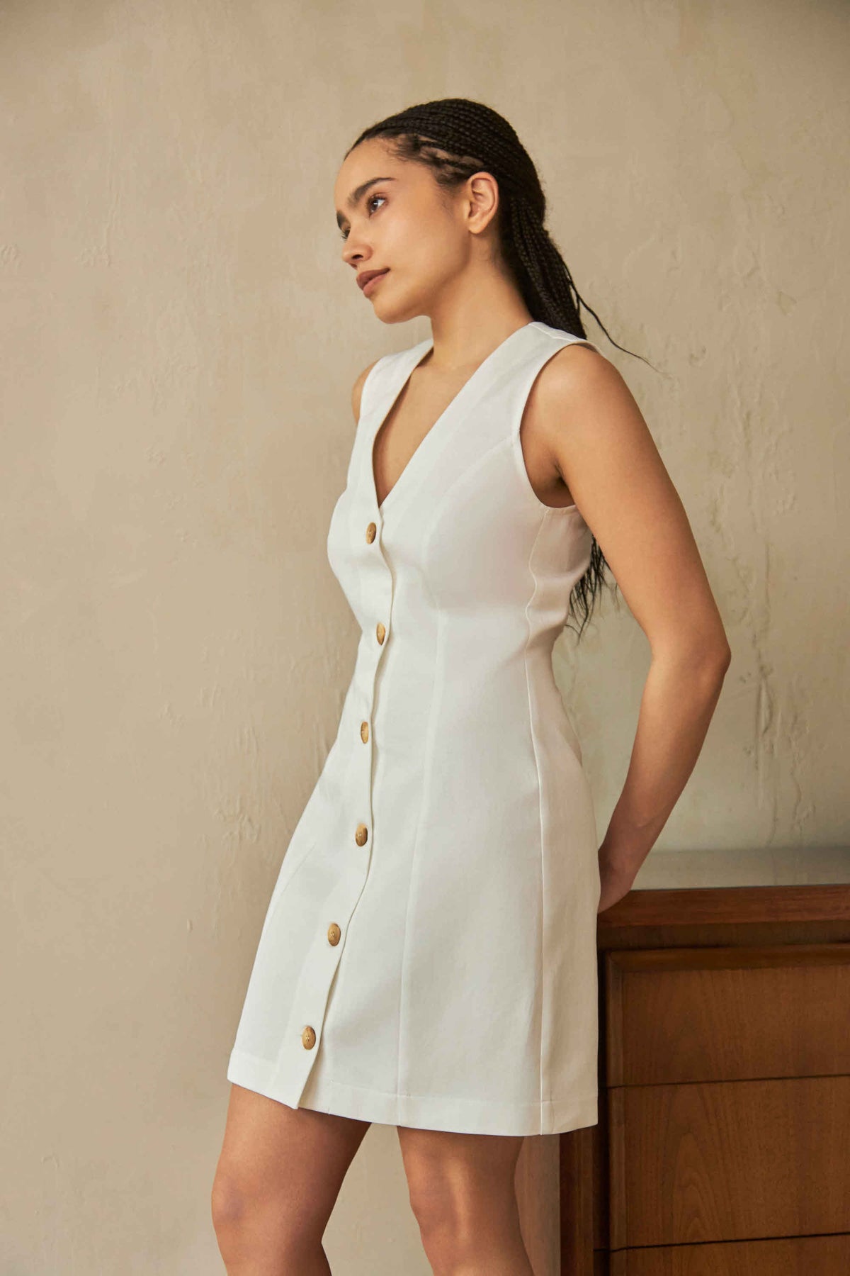 Twill Mini Dress