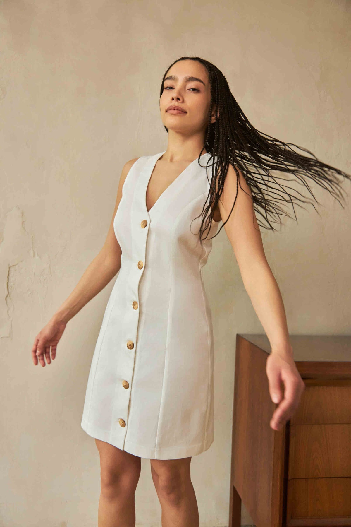Twill Mini Dress