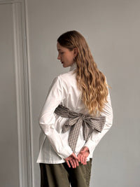 Patti Top -  Sandy Plaid