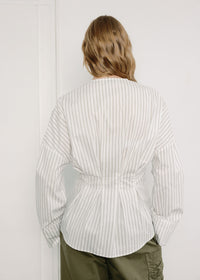 Pierce Top - Dove Stripe