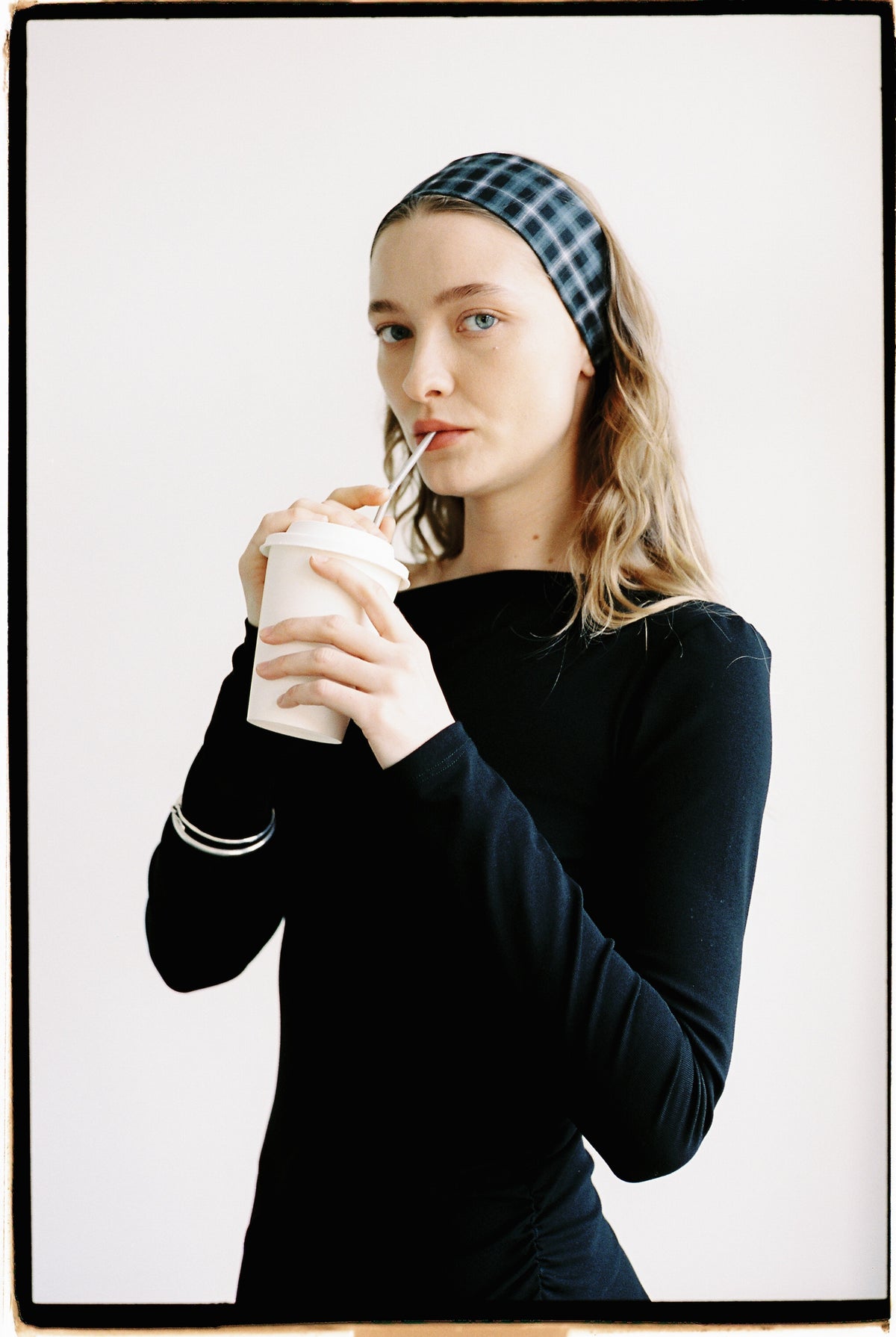 Riviera Headband - Chelsea Plaid - A Bronze Age - front view