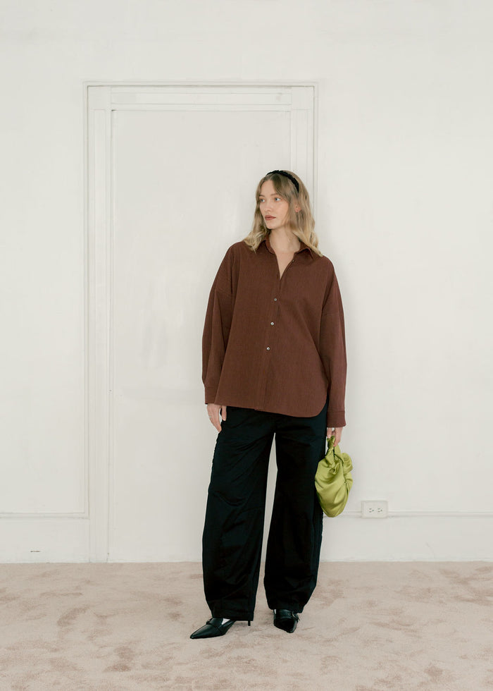 Robbie Shirt - Wine Stripe