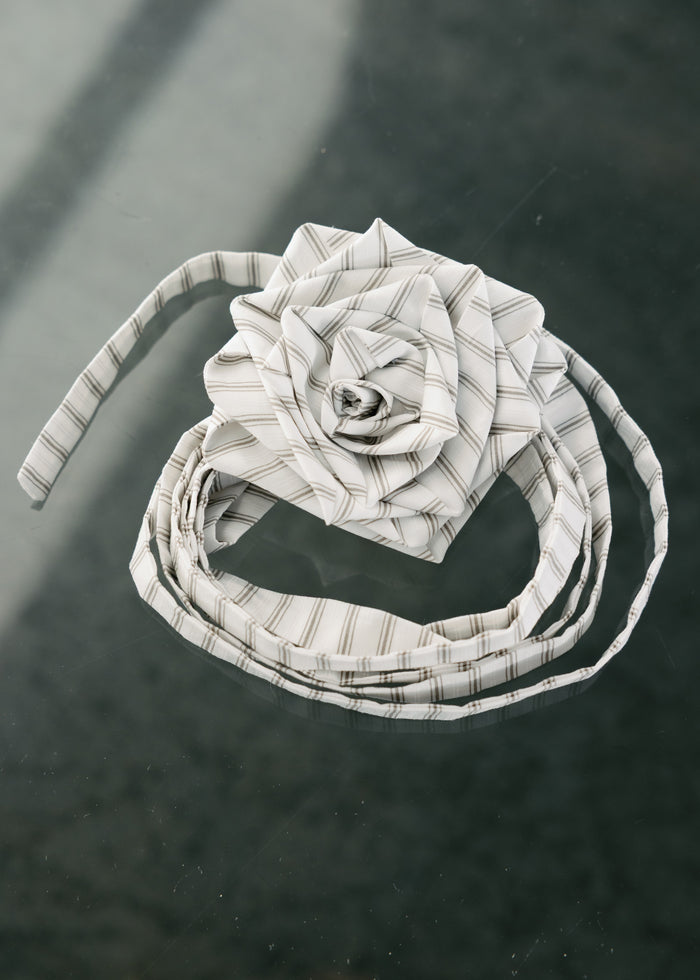 Tabi Belt - Dove Stripe