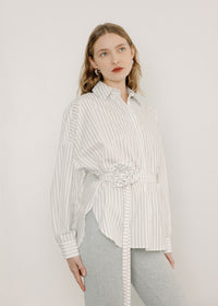 Tabi Belt - Dove Stripe