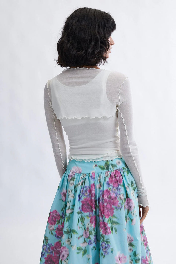 Quincy Shrug Top - White