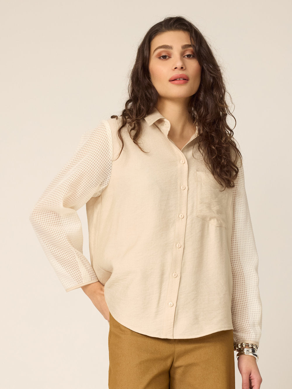 Chad Shirt - Ivory - CHLO. par Cokluch - front view
