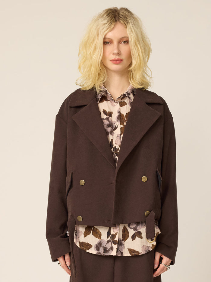 Blaise Jacket - Suede Espresso