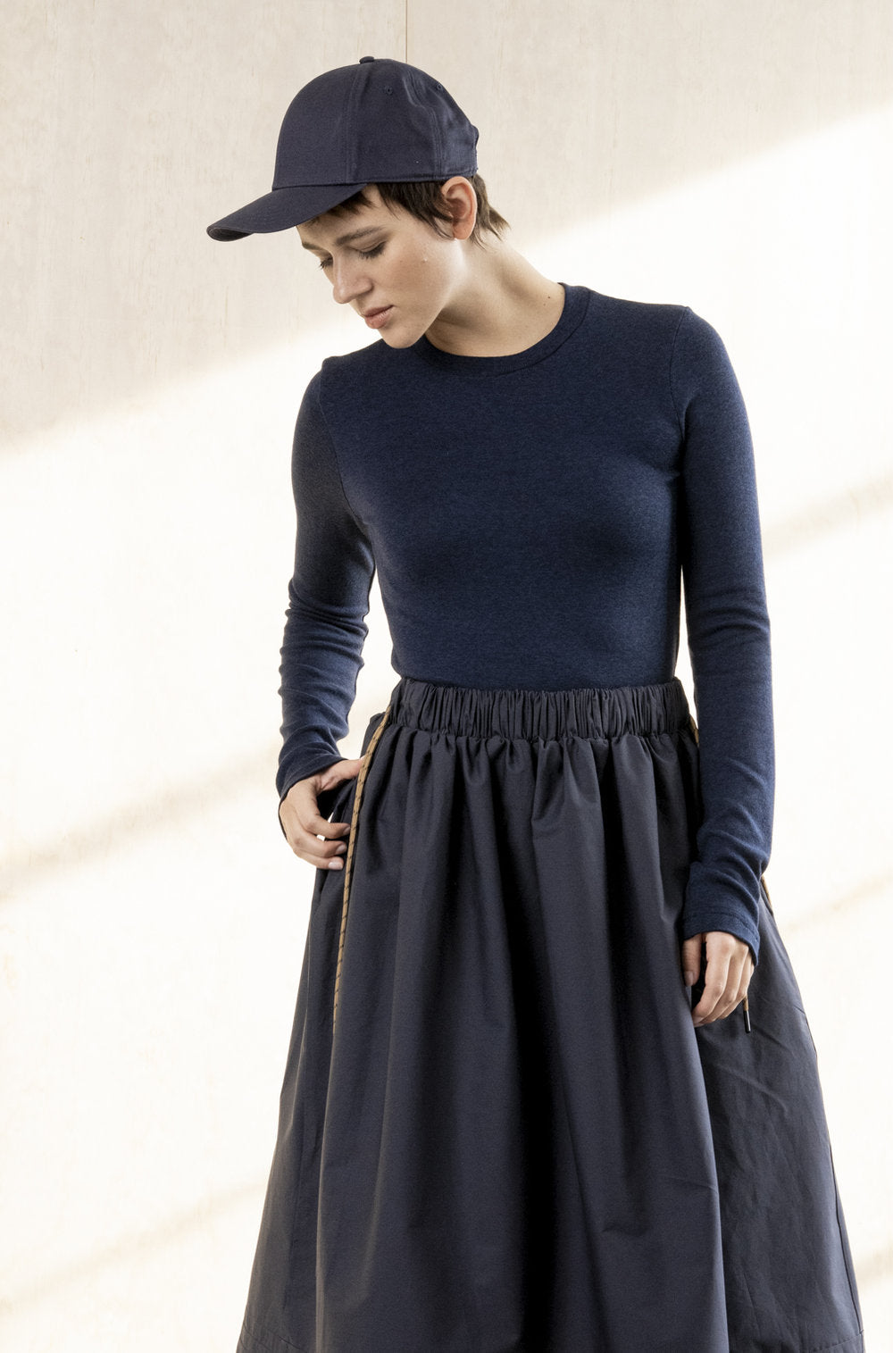 George Crewneck - Navy - bodybag - front view