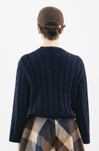 Chelsea Cropped Cable Knit