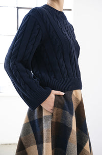 Chelsea Cropped Cable Knit